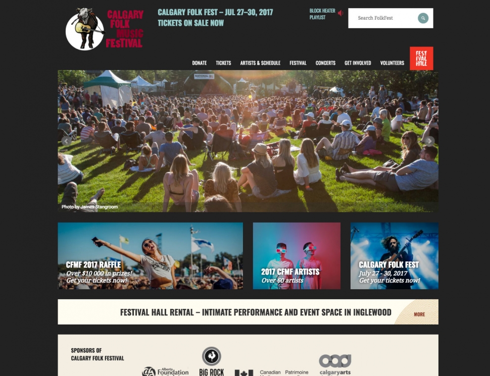 Calgary Folk Music Festival home page