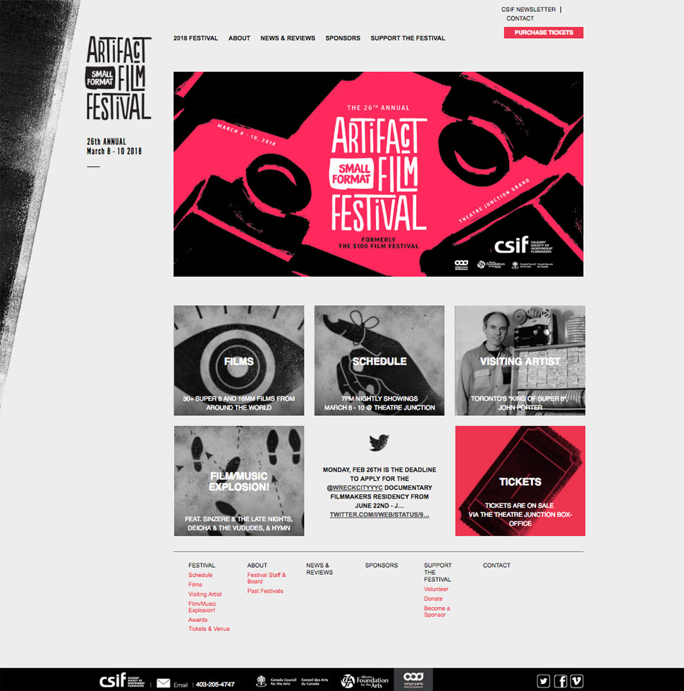 Artifact home page